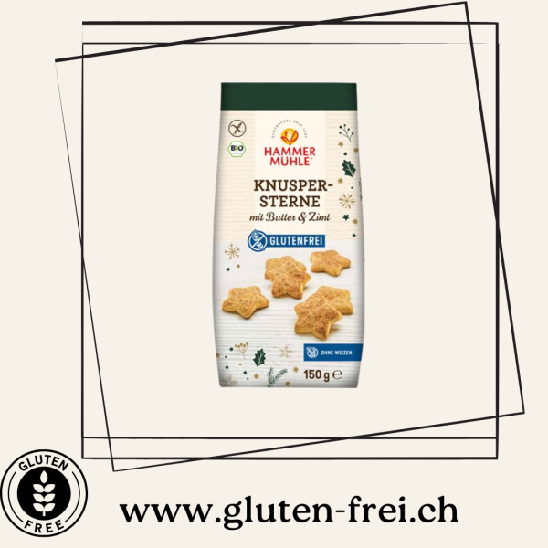 Stelle croccanti con burro e cannella Hammermühle senza glutine